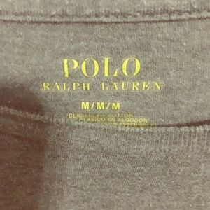 RL Grey crop sleeve shirt